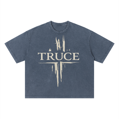 Truce Lifestyle |Unisex Vintage Wash (280 g/m²) Boxy T-Shirt