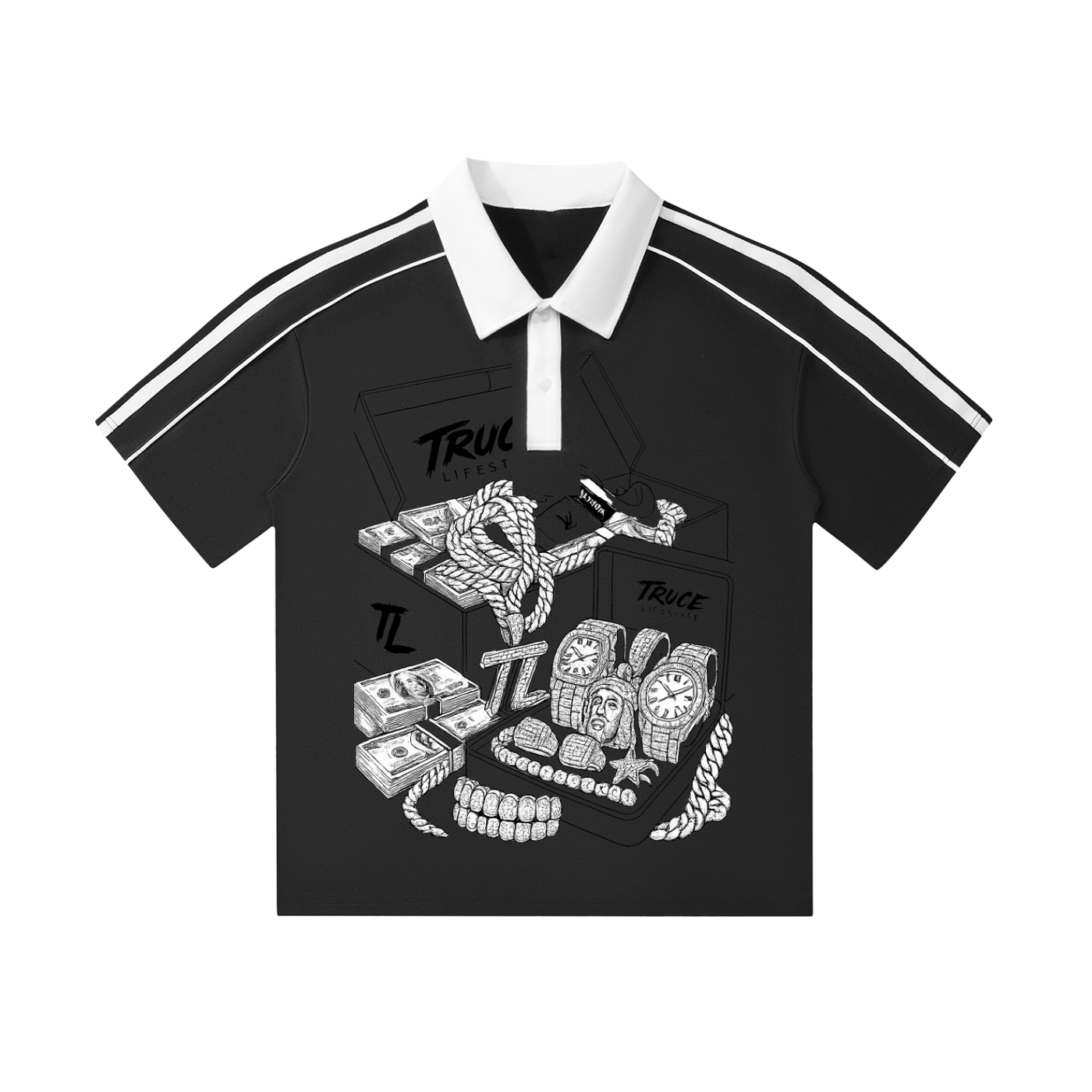 Truce Lifestyle | Contrast Collar (240 g/m²) Short-Sleeve Polo Shirt