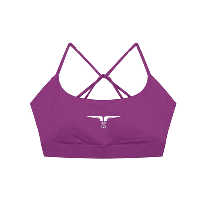 Truce Lifestyle | Logo Strappy Criss Cross Yoga Sports Bra