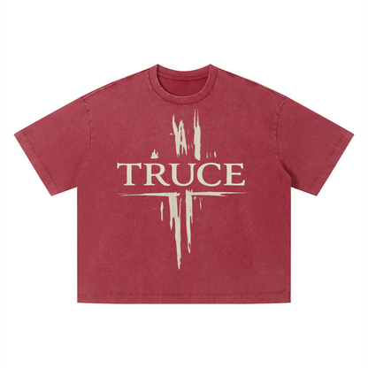 Truce Lifestyle |Unisex Vintage Wash (280 g/m²) Boxy T-Shirt