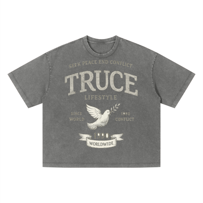 Truce Lifestyle | Unisex Vintage Wash (280 g/m²) Boxy T-Shirt