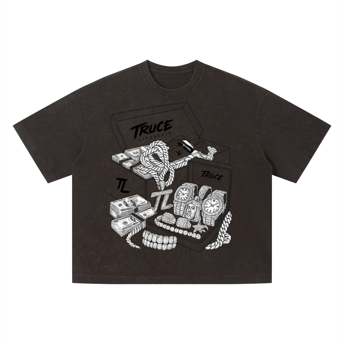 Truce Lifestyle | Living Fast Unisex (280 g/m²) Vintage Wash Boxy T-Shirt