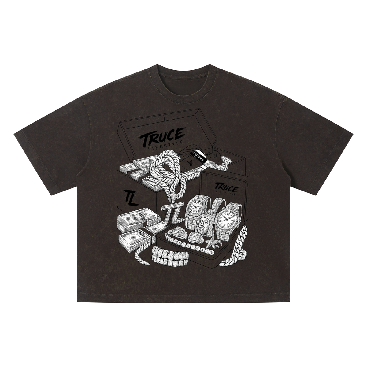 Truce Lifestyle | Living Fast Unisex (280 g/m²) Vintage Wash Boxy T-Shirt