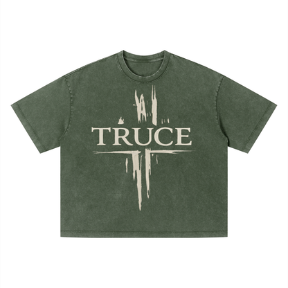 Truce Lifestyle |Unisex Vintage Wash (280 g/m²) Boxy T-Shirt