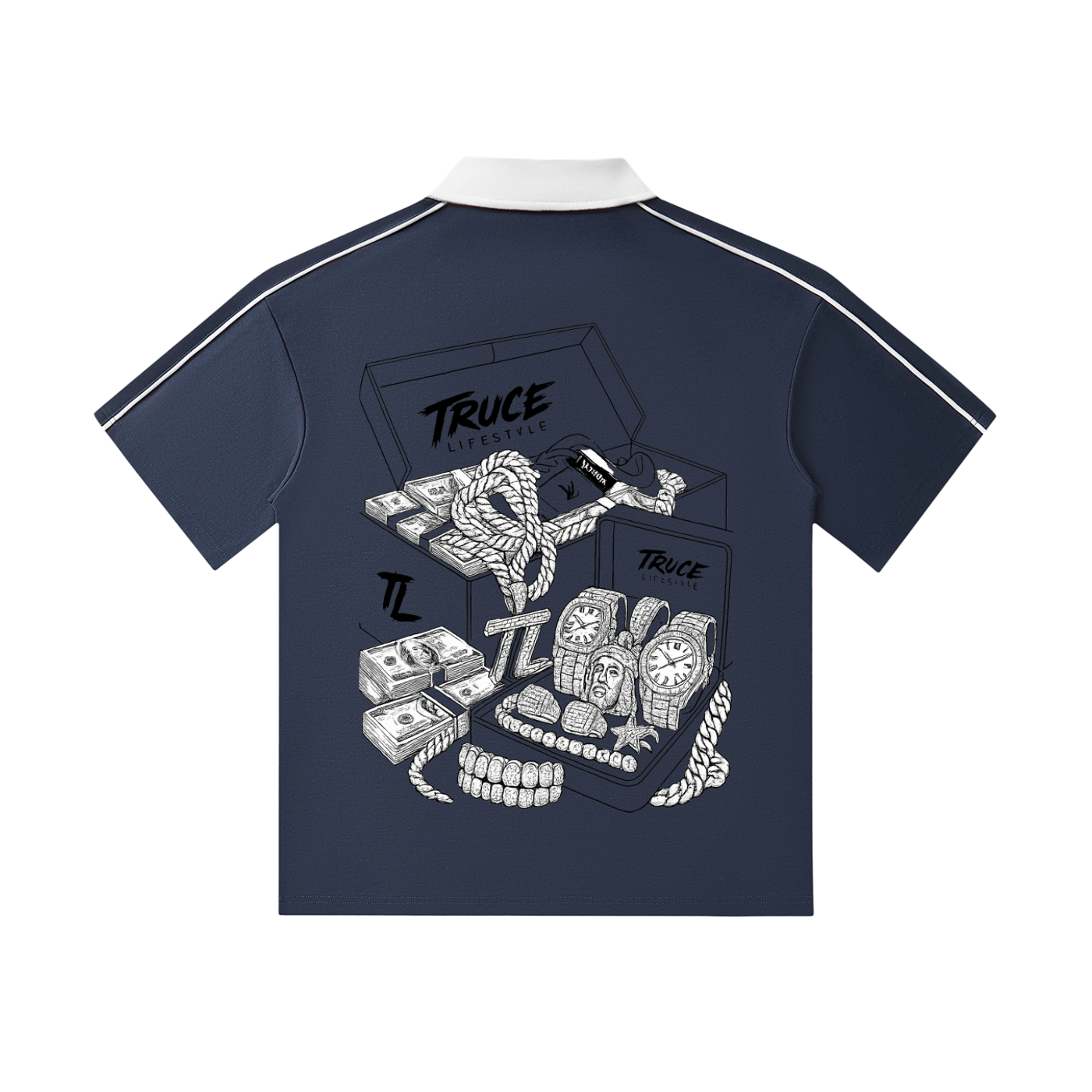 Truce Lifestyle | Contrast Collar (240 g/m²) Short-Sleeve Polo Shirt