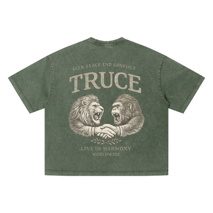 Truce Lifestyle | Unisex Vintage Wash Boxy (280 g/m²) T-Shirt