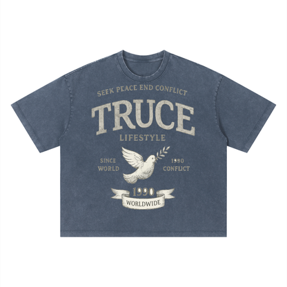 Truce Lifestyle | Unisex Vintage Wash (280 g/m²) Boxy T-Shirt