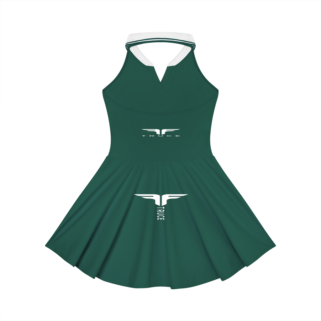 Truce Lifestyle | Women's Collared Halter A-Line (210 g/m²) Tennis Dress