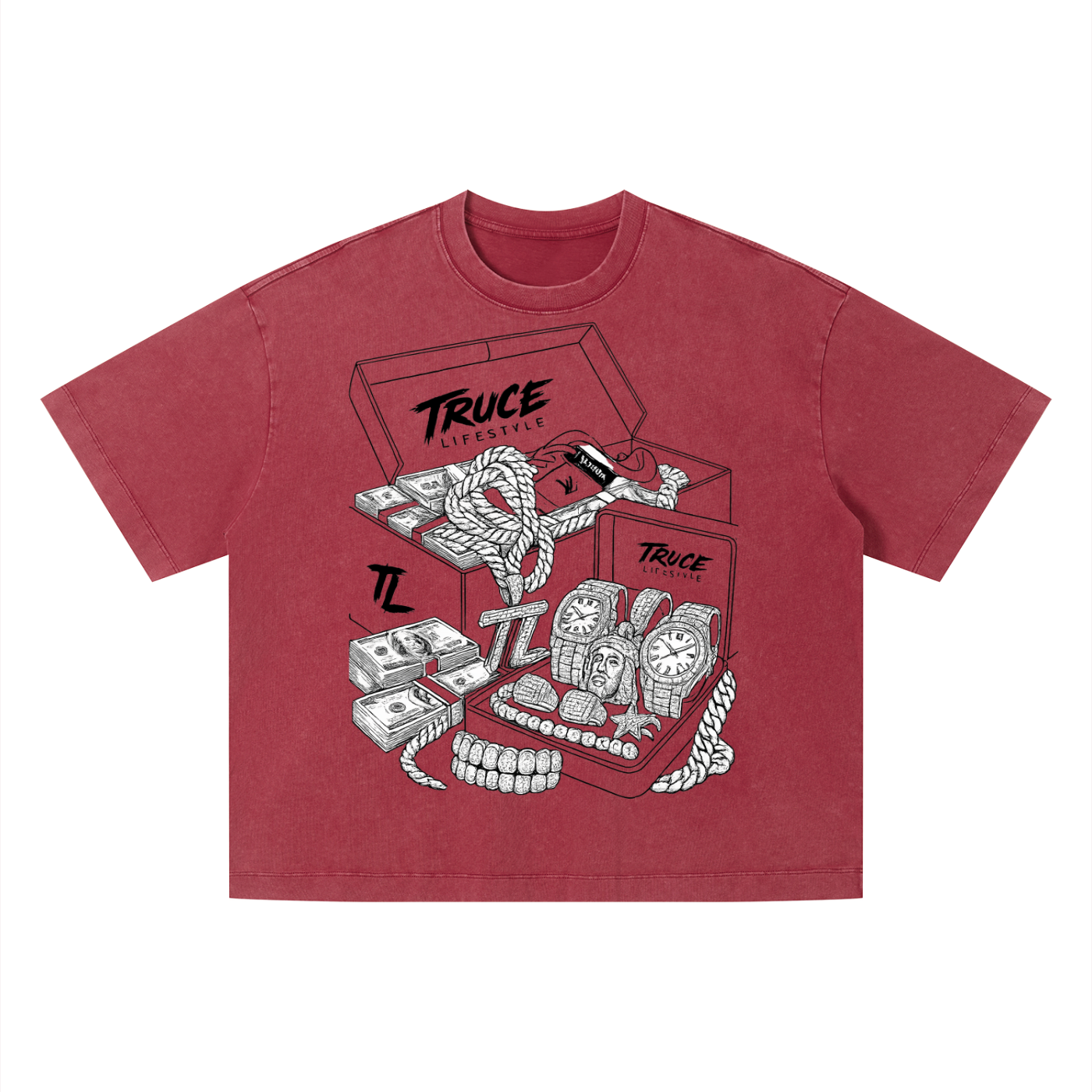 Truce Lifestyle | Living Fast Unisex (280 g/m²) Vintage Wash Boxy T-Shirt