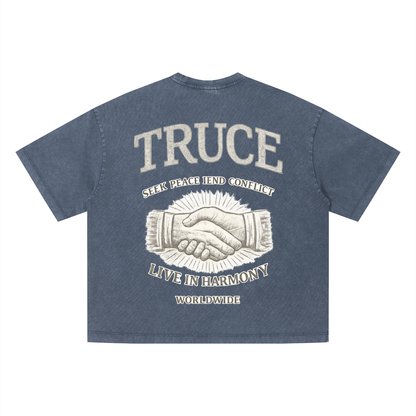 Truce Lifestyle | Unisex Vintage Wash (280 g/m²) Boxy T-Shirt