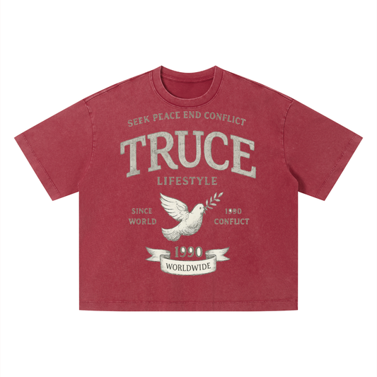 Truce Lifestyle | Unisex Vintage Wash (280 g/m²) Boxy T-Shirt