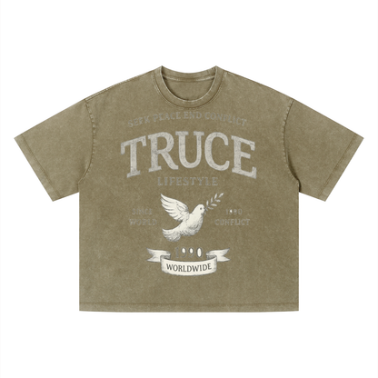 Truce Lifestyle | Unisex Vintage Wash (280 g/m²) Boxy T-Shirt