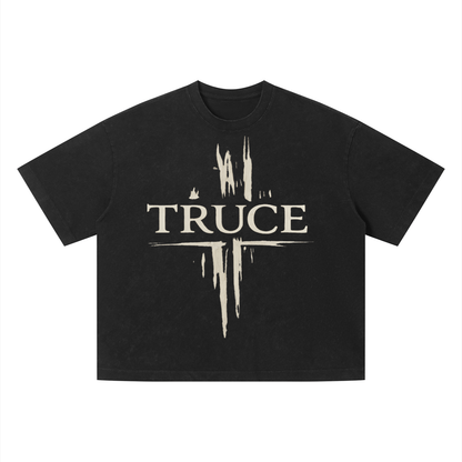 Truce Lifestyle |Unisex Vintage Wash (280 g/m²) Boxy T-Shirt