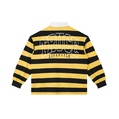 Truce Lifesyle | Payphone Color Block Stripe Polo Shirt
