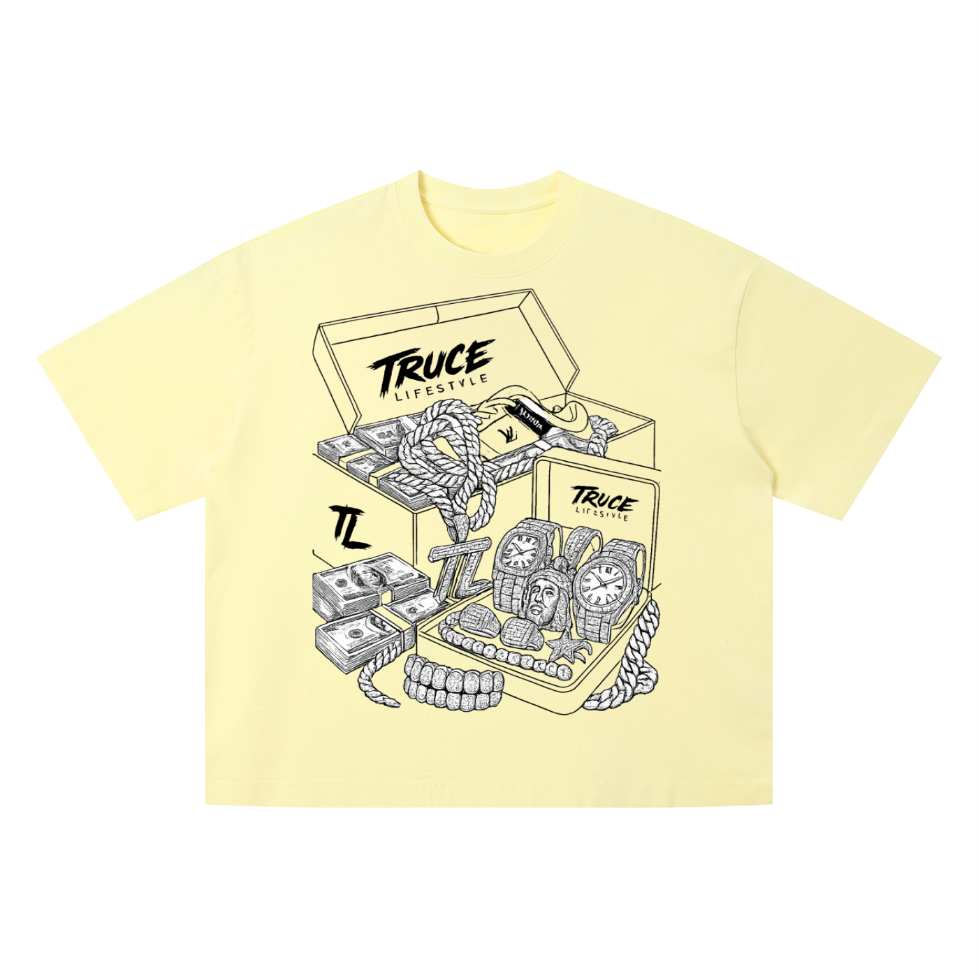Truce Lifestyle | Living Fast Unisex (280 g/m²) Vintage Wash Boxy T-Shirt