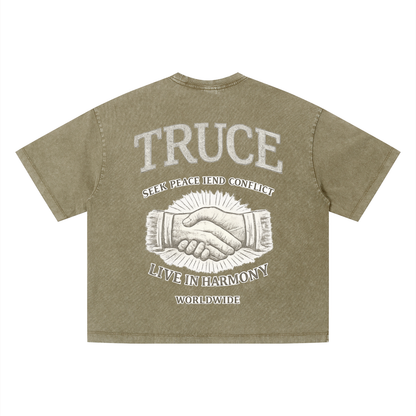 Truce Lifestyle | Unisex Vintage Wash (280 g/m²) Boxy T-Shirt