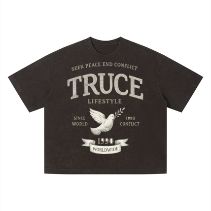 Truce Lifestyle | Unisex Vintage Wash (280 g/m²) Boxy T-Shirt