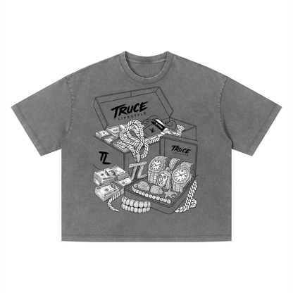 Truce Lifestyle | Living Fast Unisex (280 g/m²) Vintage Wash Boxy T-Shirt