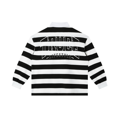 Truce Lifesyle | Payphone Color Block Stripe Polo Shirt