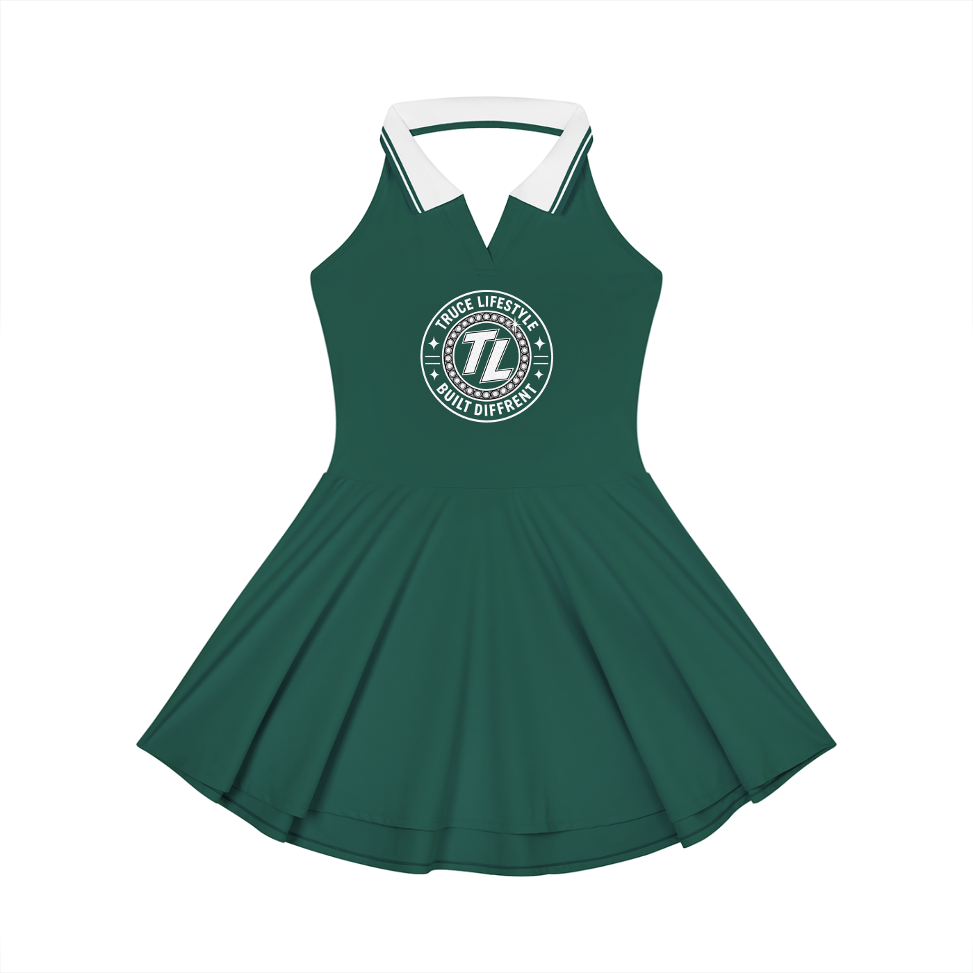 Truce Lifestyle | Women's Collared Halter A-Line (210 g/m²) Tennis Dress