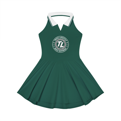 Truce Lifestyle | Women's Collared Halter A-Line (210 g/m²) Tennis Dress