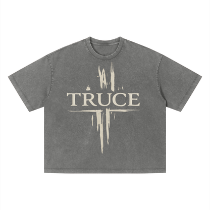 Truce Lifestyle |Unisex Vintage Wash (280 g/m²) Boxy T-Shirt