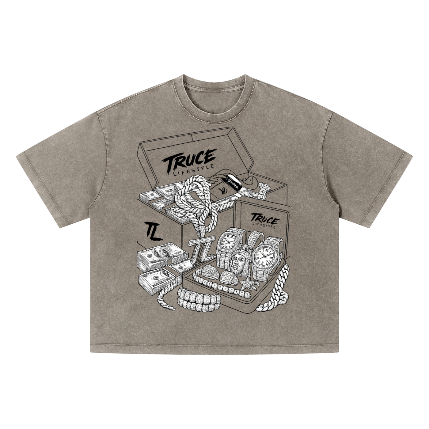 Truce Lifestyle | Living Fast Unisex (280 g/m²) Vintage Wash Boxy T-Shirt
