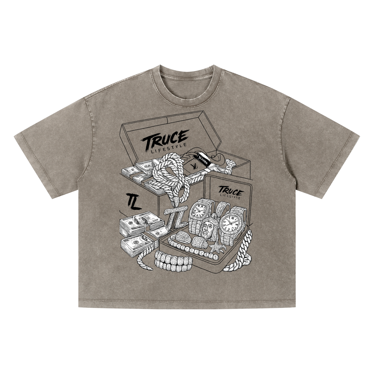 Truce Lifestyle | Living Fast Unisex (280 g/m²) Vintage Wash Boxy T-Shirt