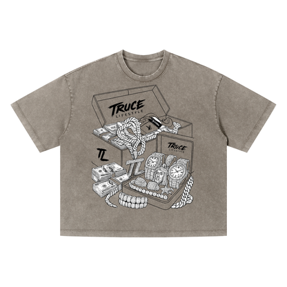 Truce Lifestyle | Living Fast Unisex (280 g/m²) Vintage Wash Boxy T-Shirt