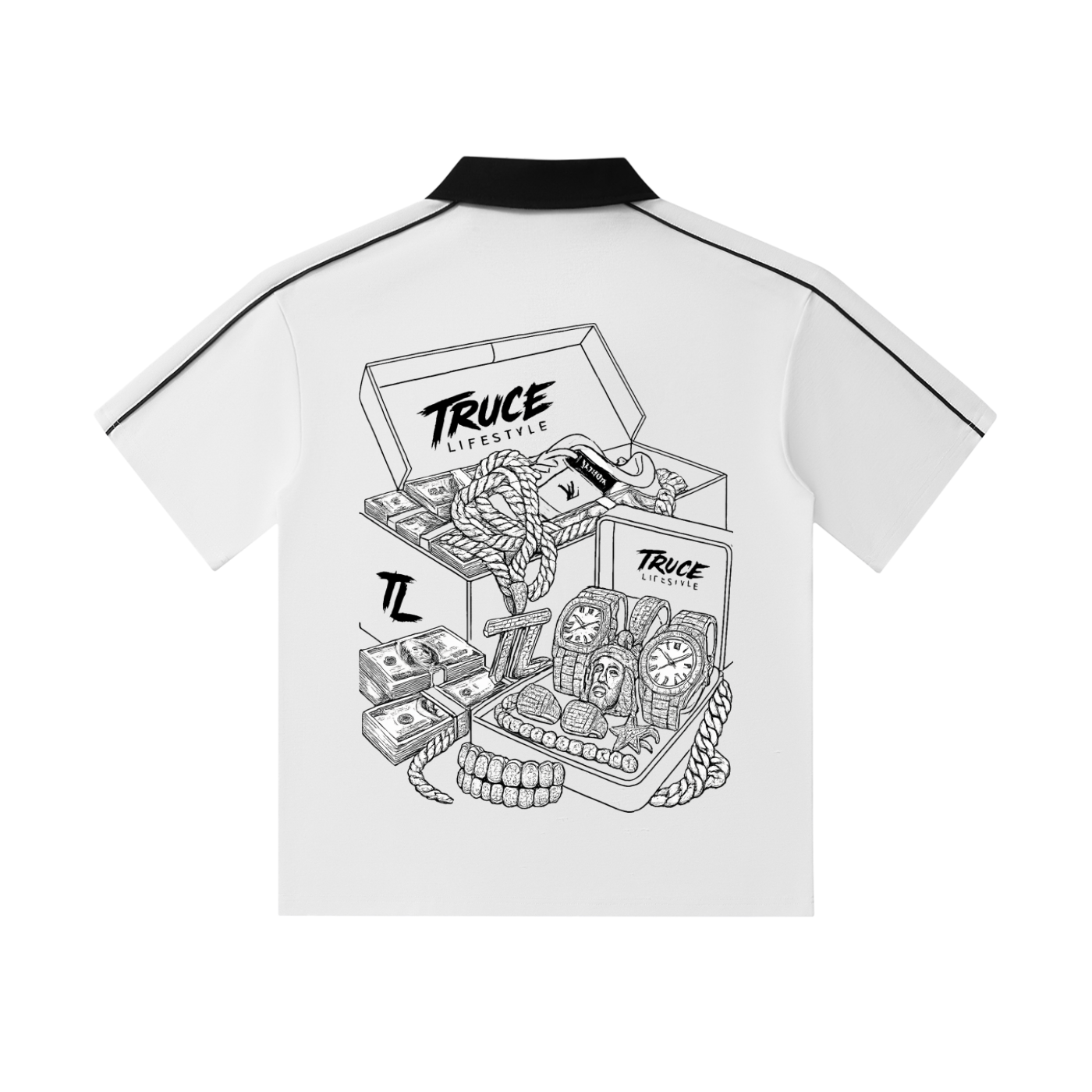 Truce Lifestyle | Contrast Collar (240 g/m²) Short-Sleeve Polo Shirt