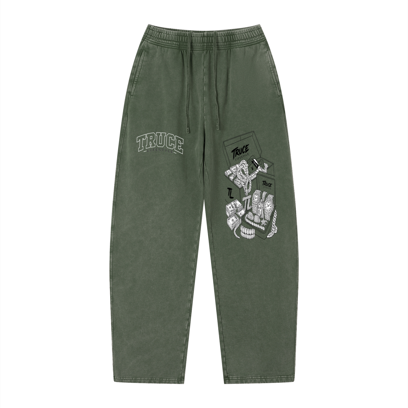 Truce Lifestyle | Fast Life Unisex (360 g/m²) Vintage Wash Loose Sweatpants