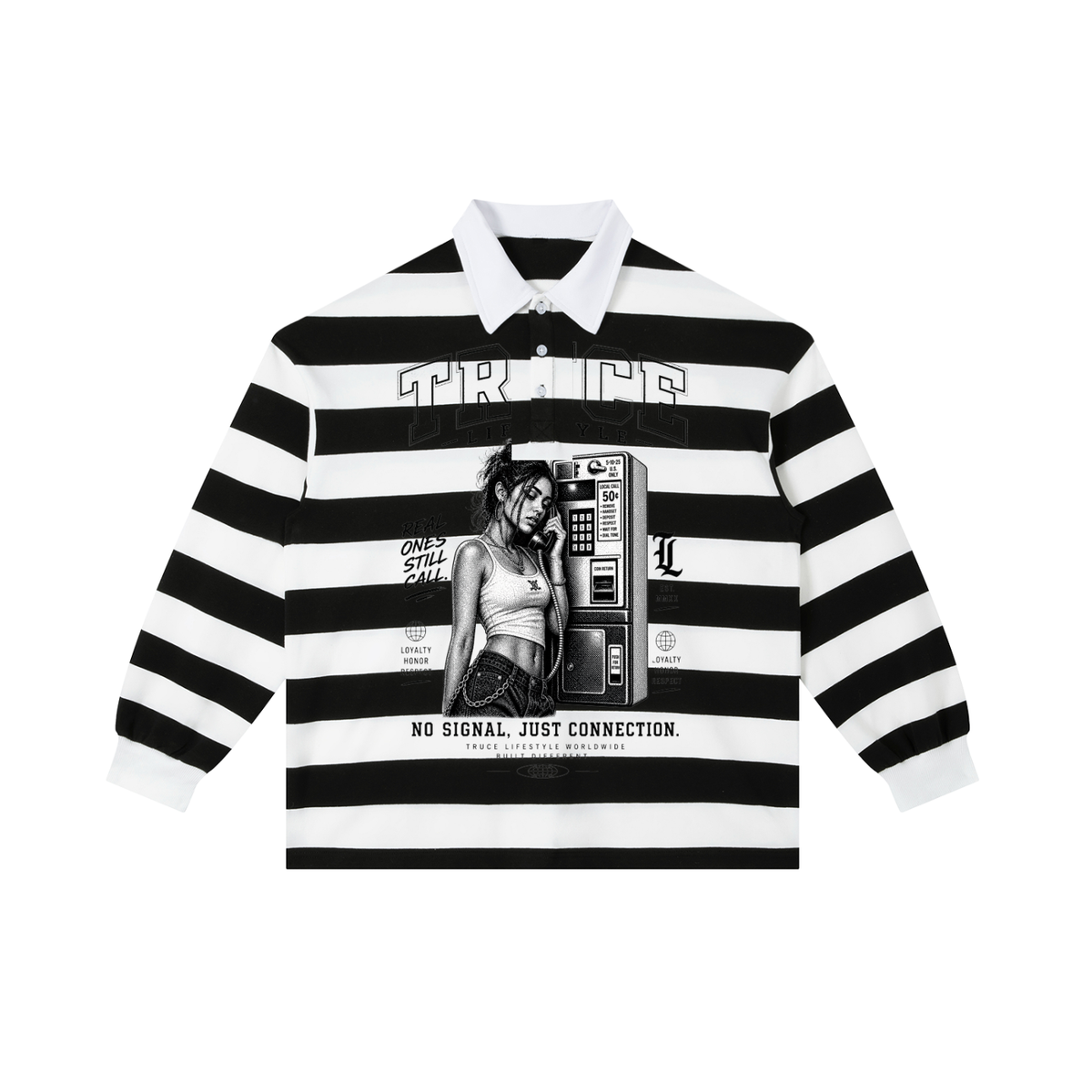 Truce Lifesyle | Payphone Color Block Stripe Polo Shirt