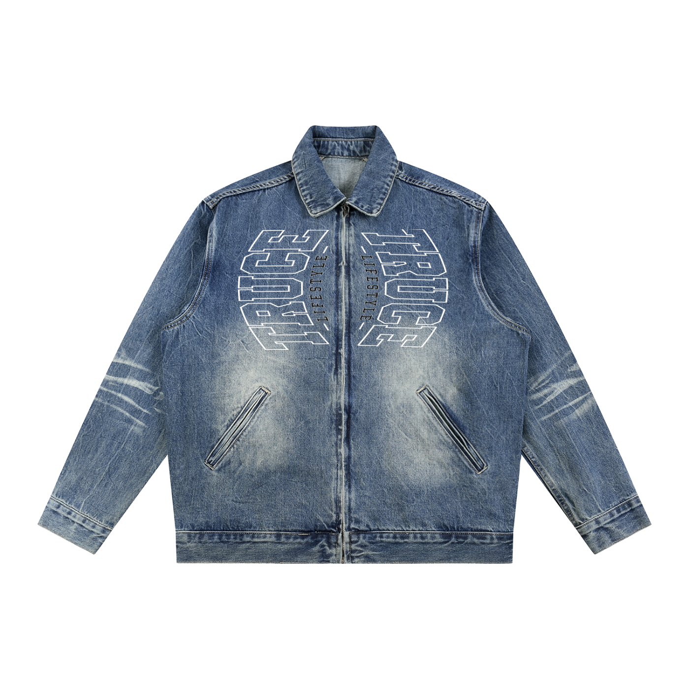 Truce Lifestyle | Vintage Wash Zip Up Denim Jacket