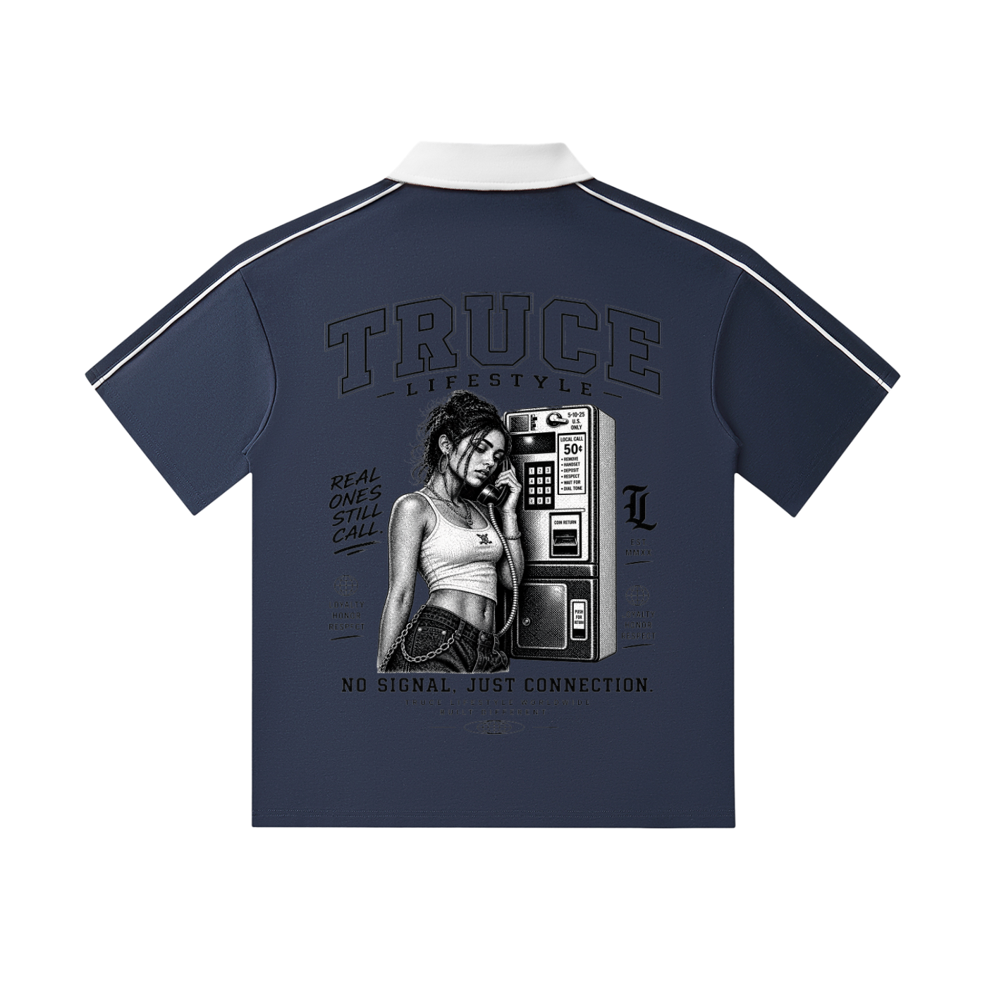 Truce Lifestyle | Contrast Collar Short-Sleeve Polo Shirt (240 g/m²)