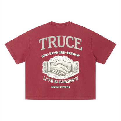 Truce Lifestyle | Unisex Vintage Wash (280 g/m²) Boxy T-Shirt
