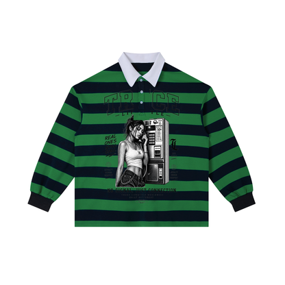 Truce Lifesyle | Payphone Color Block Stripe Polo Shirt