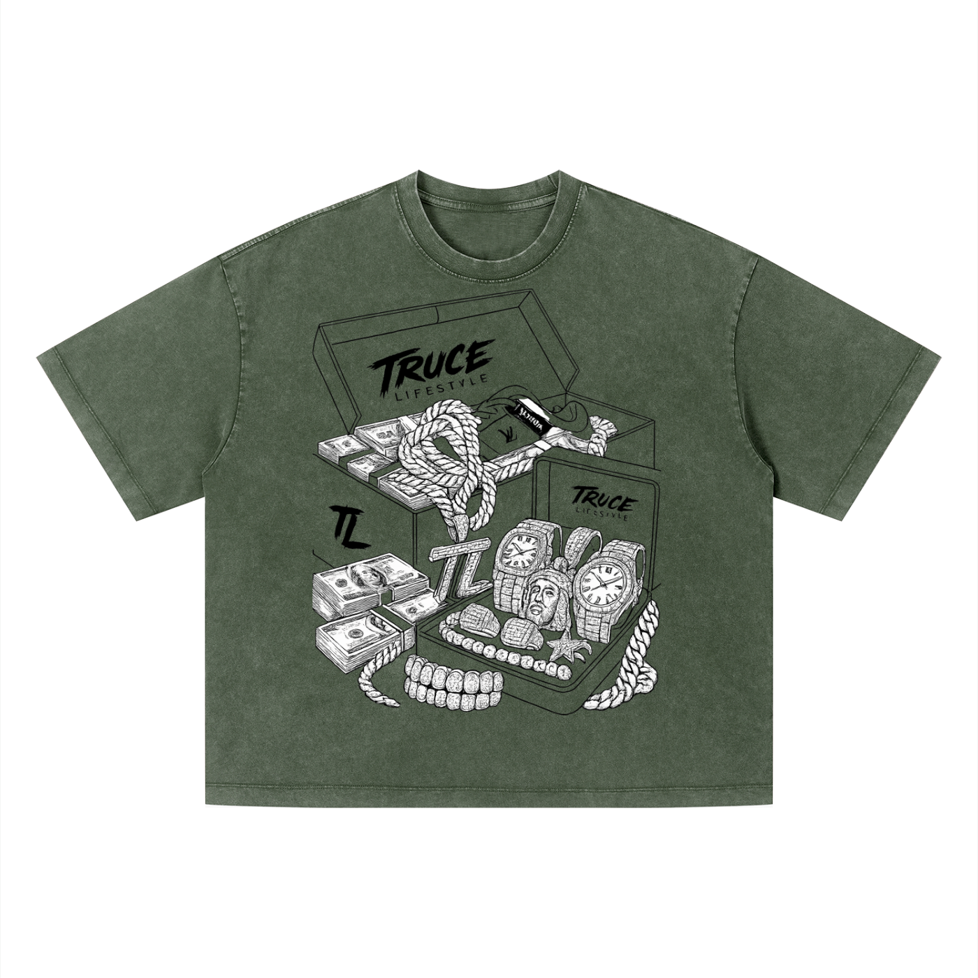 Truce Lifestyle | Living Fast Unisex (280 g/m²) Vintage Wash Boxy T-Shirt