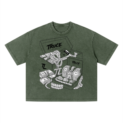 Truce Lifestyle | Living Fast Unisex (280 g/m²) Vintage Wash Boxy T-Shirt
