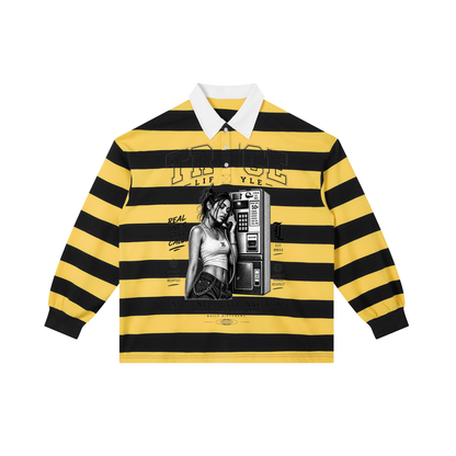 Truce Lifesyle | Payphone Color Block Stripe Polo Shirt