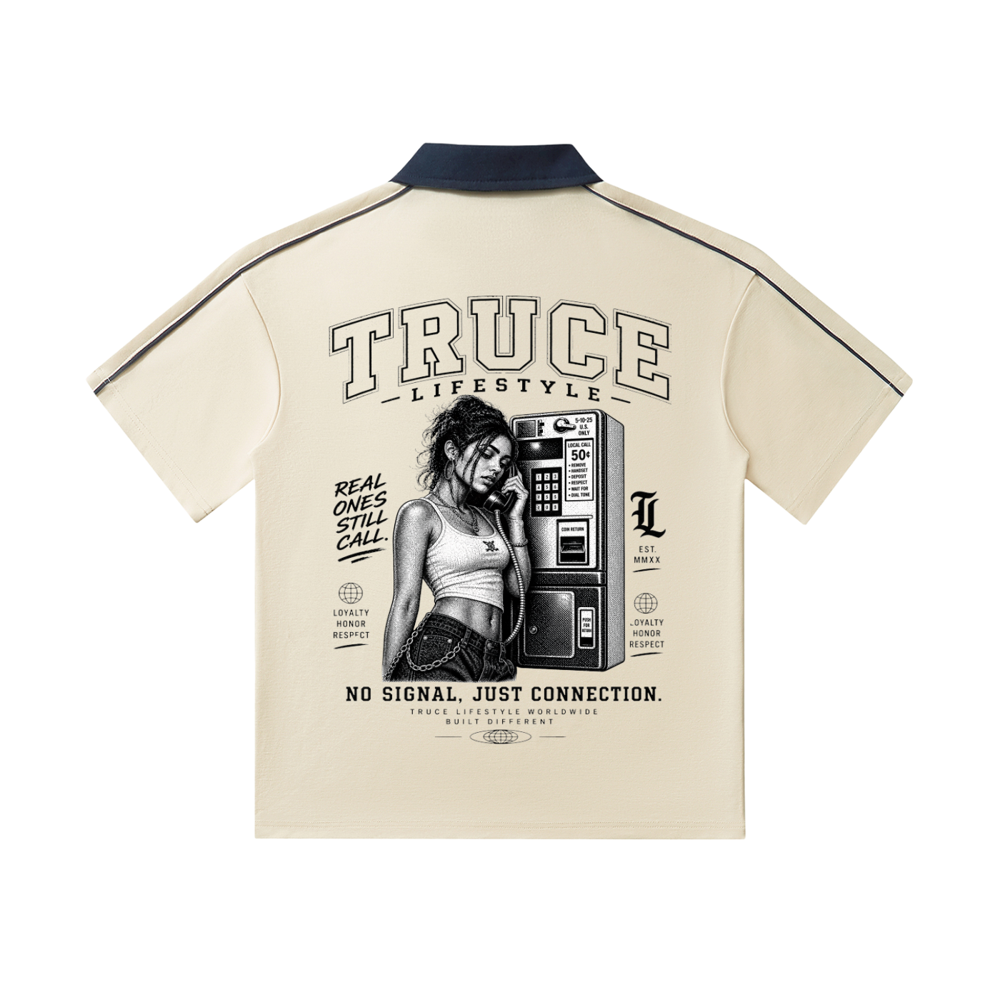 Truce Lifestyle | Contrast Collar Short-Sleeve Polo Shirt (240 g/m²)