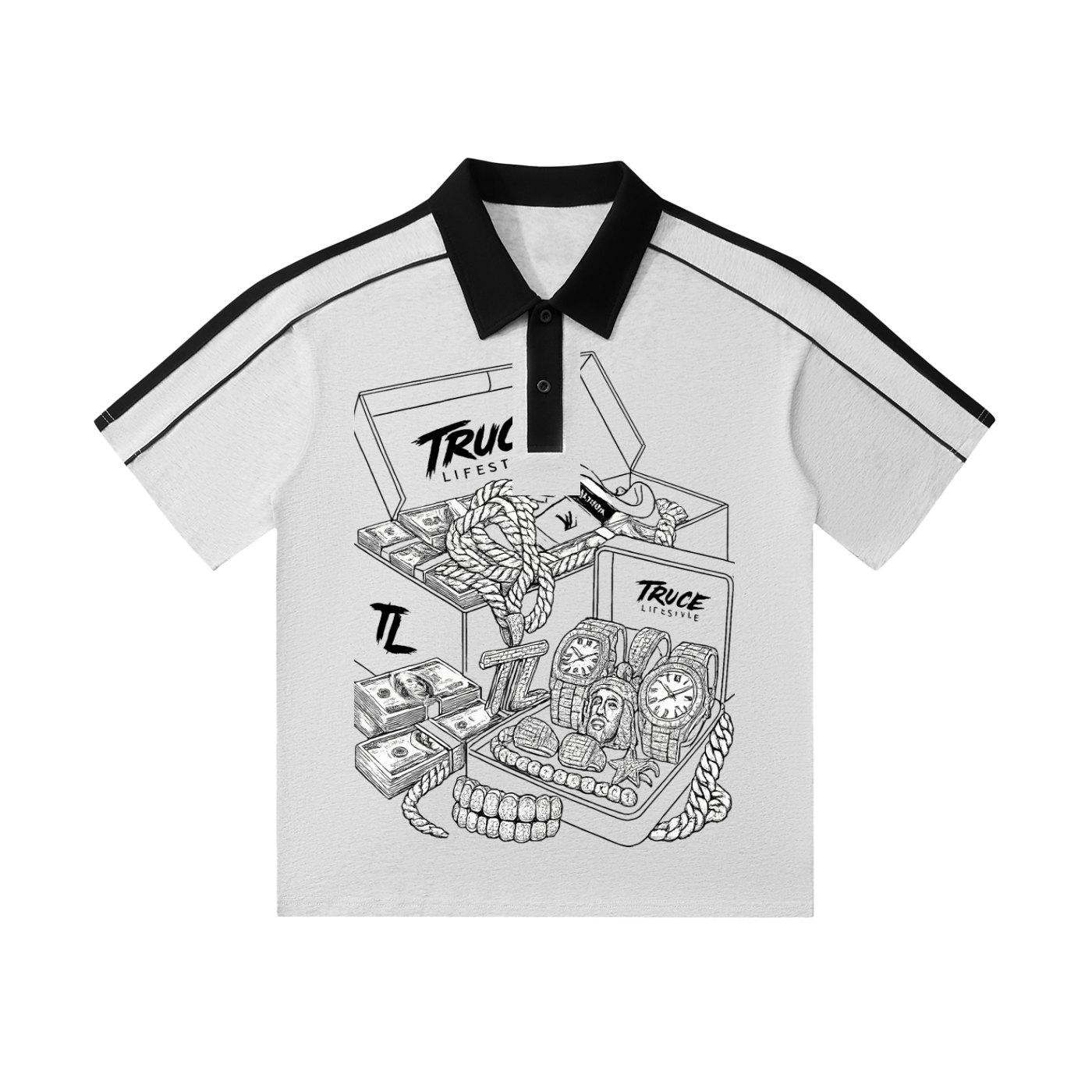 Truce Lifestyle | Contrast Collar (240 g/m²) Short-Sleeve Polo Shirt