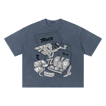 Truce Lifestyle | Living Fast Unisex (280 g/m²) Vintage Wash Boxy T-Shirt