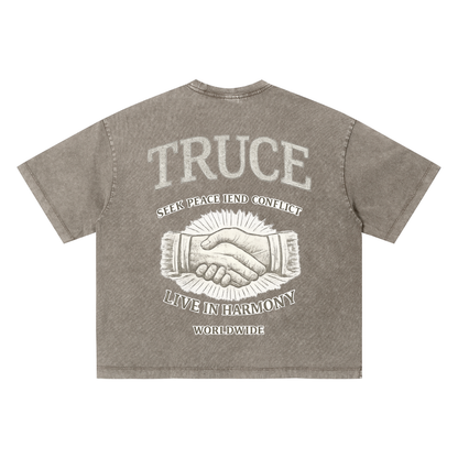 Truce Lifestyle | Unisex Vintage Wash (280 g/m²) Boxy T-Shirt
