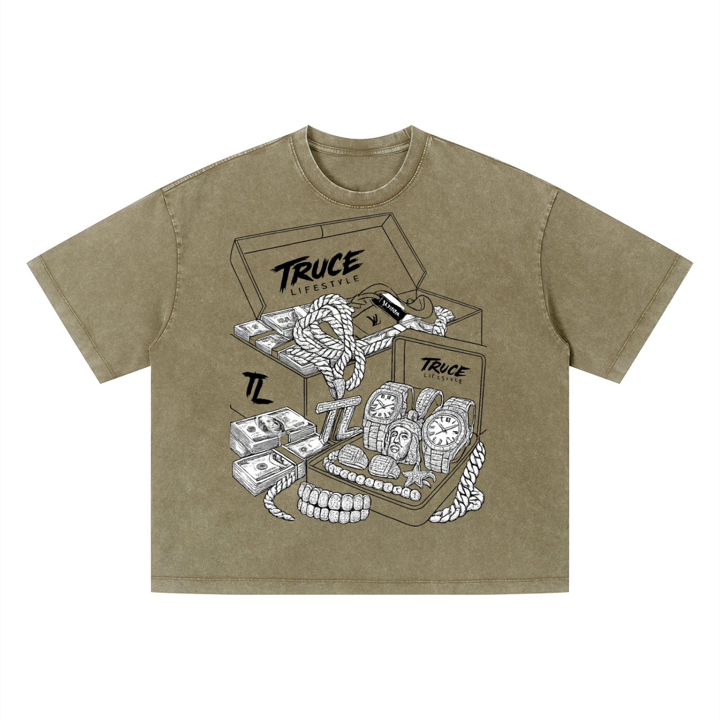 Truce Lifestyle | Living Fast Unisex (280 g/m²) Vintage Wash Boxy T-Shirt