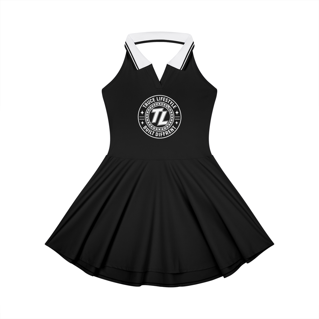 Truce Lifestyle | Women's Collared Halter A-Line (210 g/m²) Tennis Dress