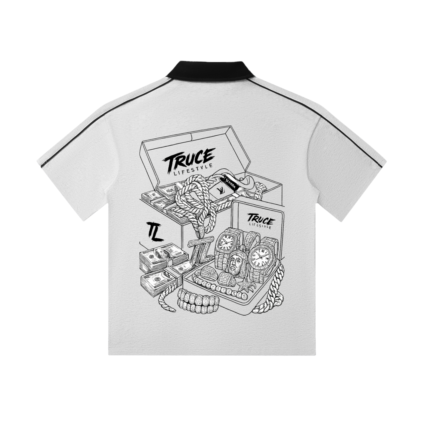 Truce Lifestyle | Contrast Collar (240 g/m²) Short-Sleeve Polo Shirt