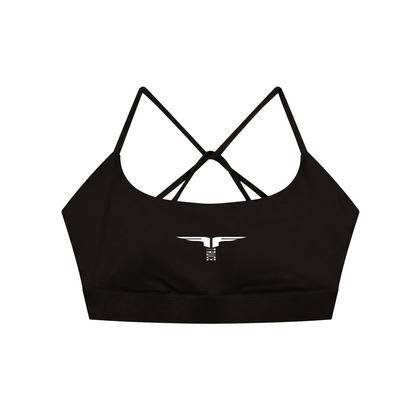Truce Lifestyle | Logo Strappy Criss Cross Yoga Sports Bra