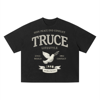 Truce Lifestyle | Unisex Vintage Wash (280 g/m²) Boxy T-Shirt