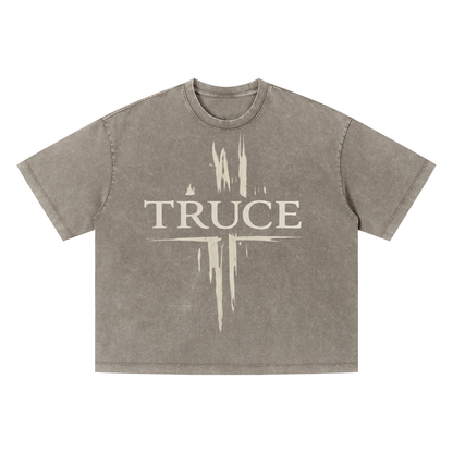 Truce Lifestyle |Unisex Vintage Wash (280 g/m²) Boxy T-Shirt