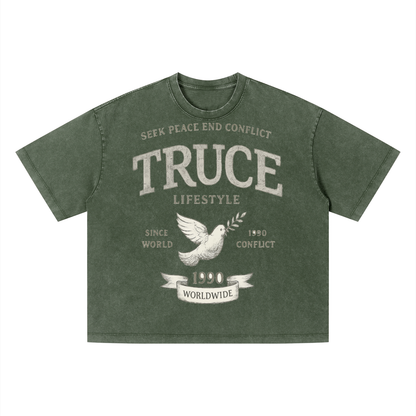 Truce Lifestyle | Unisex Vintage Wash (280 g/m²) Boxy T-Shirt
